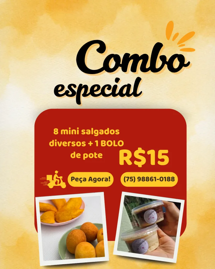 Mini salgados + bolo de pote
